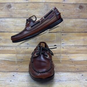 Sebago Docksides Boat Shoes Mens 8 Wide Brown Leather Casual Loafers